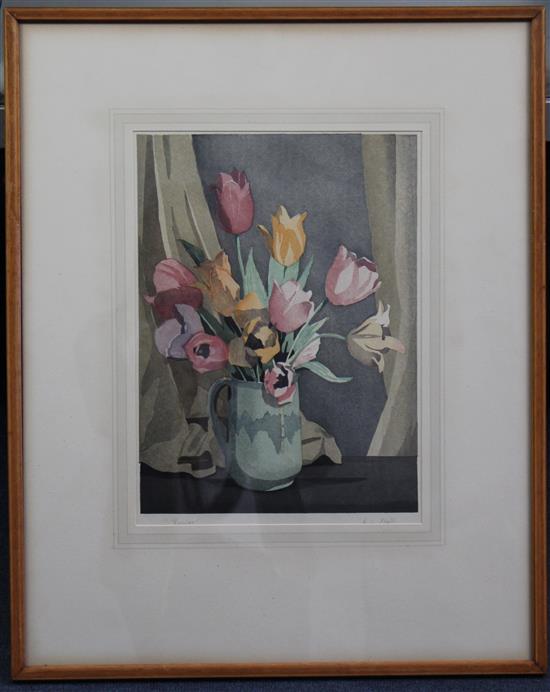 Eric Slater (1896-?) Tulips, 13 x 9.5in.